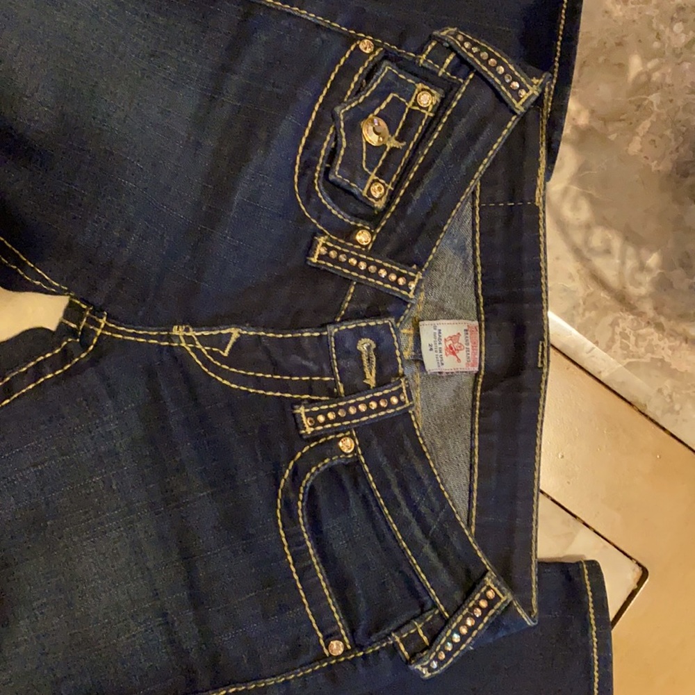 TRUE RELIGION DISCO BECKY BIG T SWAROVSKI CRYSTAL